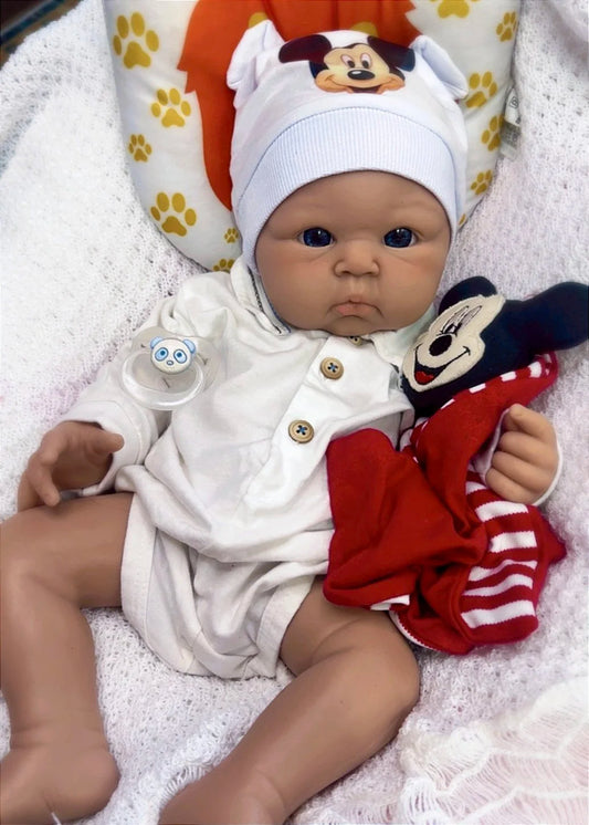BEBÊ REBORN SILICONE SÓLIDO HEITOR REALISTA BEM MOLINHO MASCULINO