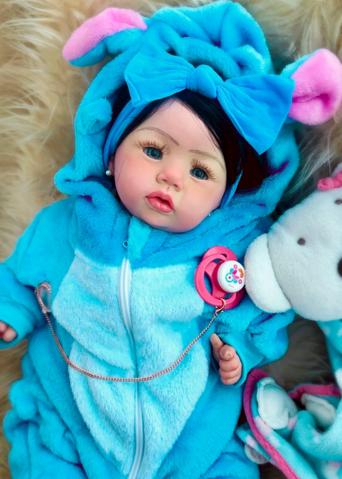 BEBÊ REBORN BONECA MENINA MILLY CORPINHO SUEDE MOLINHO