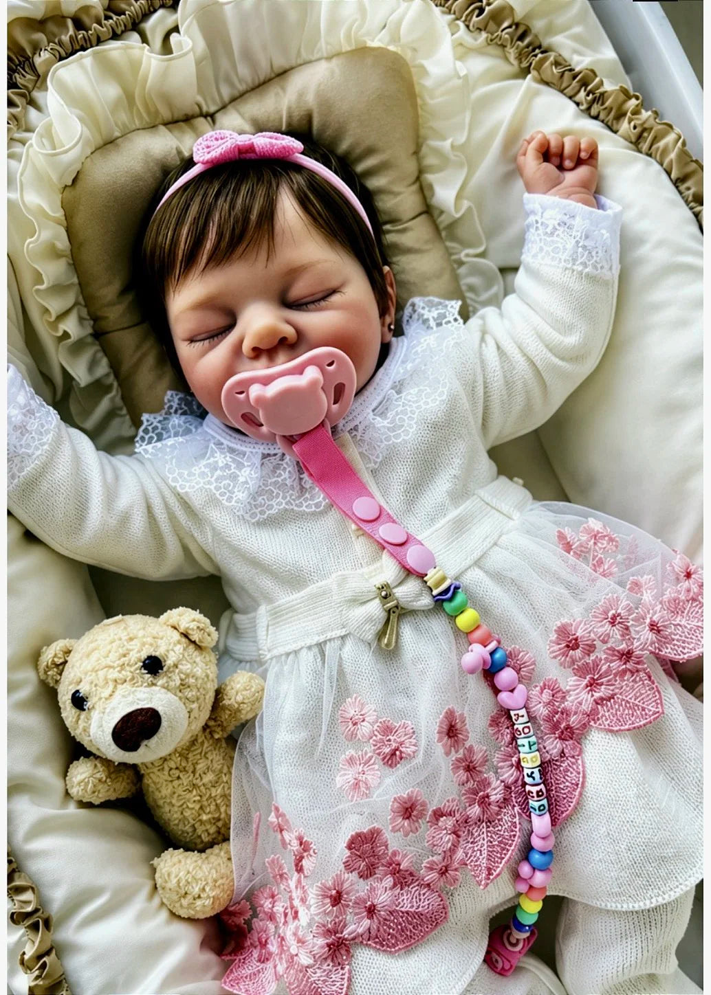 BEBÊ REBORN BONECA SILICONE SÓLIDO MOLINHO MARIA JÚLIA FEMININA