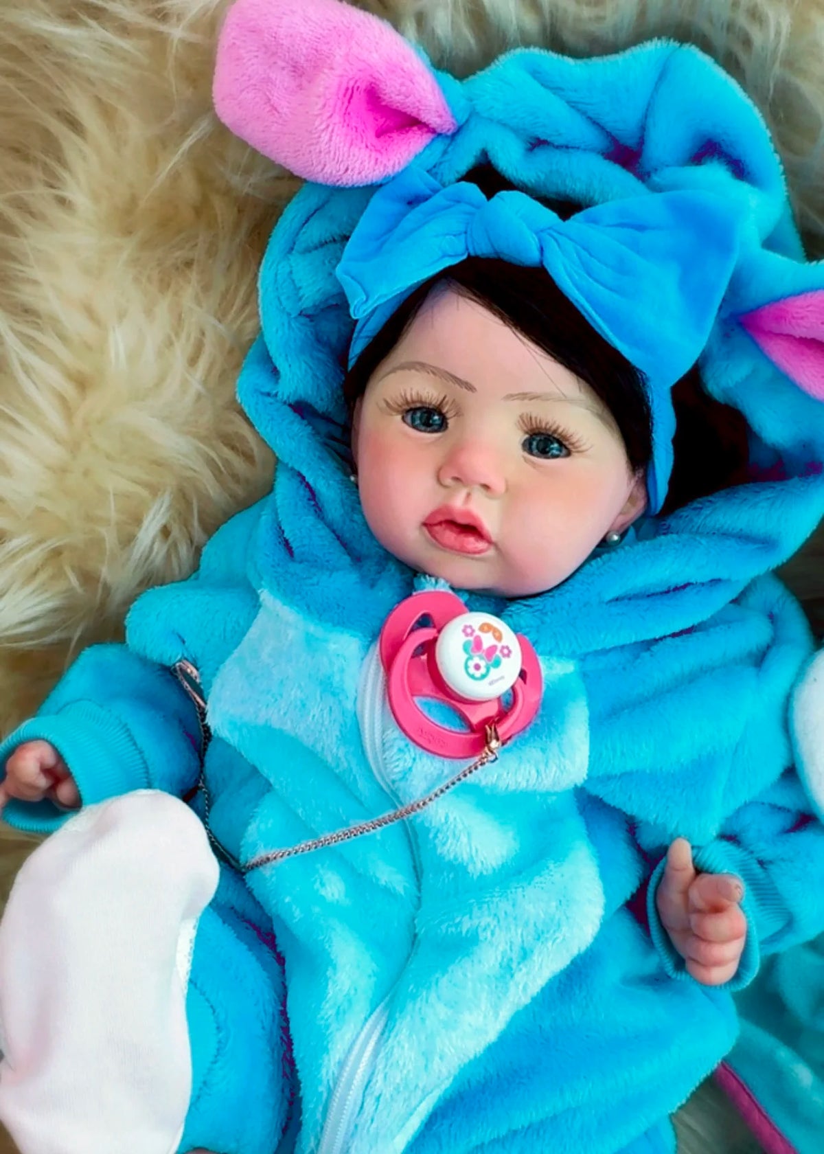 BEBÊ REBORN BONECA MENINA MILLY CORPINHO SUEDE MOLINHO