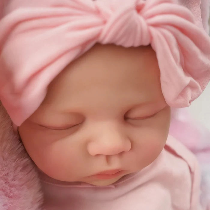 Bebê Reborn Hiper Realista Clarinha Silicone Sólido Molinho 48cm FEMININA