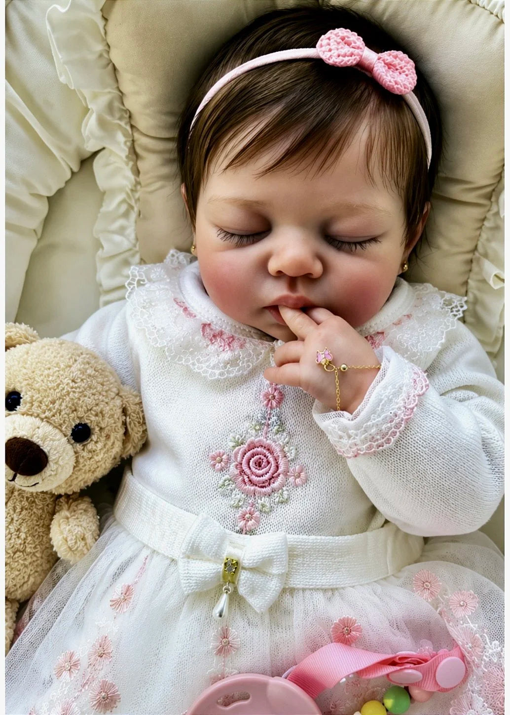 BEBÊ REBORN BONECA SILICONE SÓLIDO MOLINHO MARIA JÚLIA FEMININA