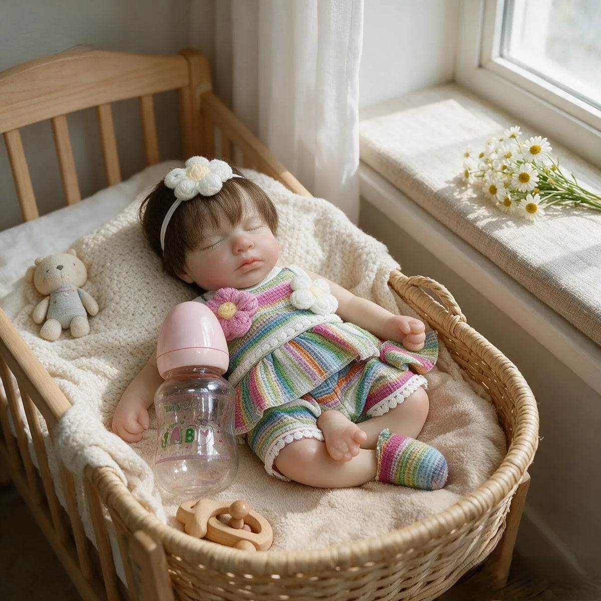 BEBÊ REBORN SILICONE SÓLIDO RAQUELZINHA REALISTA BEM MOLINHA FEMININA