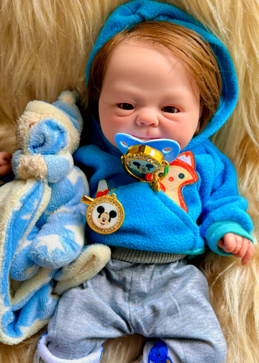 BEBÊ REBORN MENINO GABRIEL TODO EM SILICONE SÓLIDO MOLINHO MASCULINO