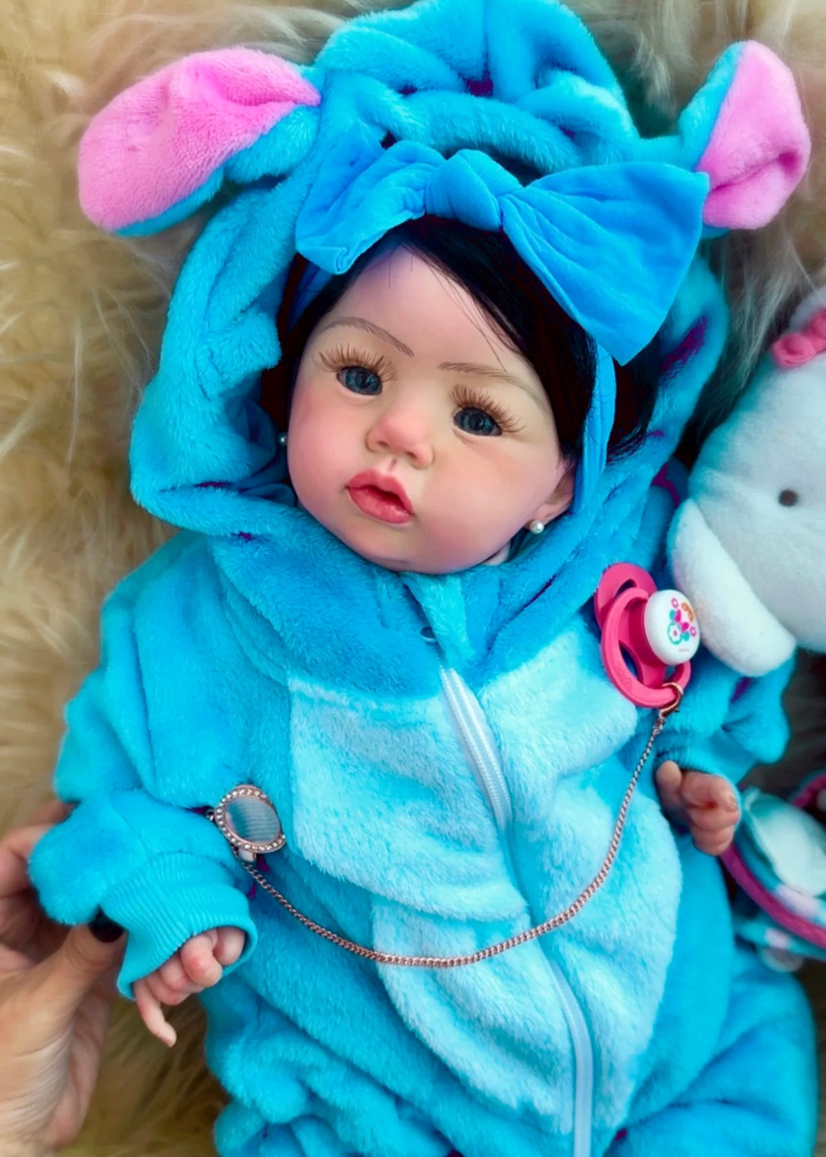 BEBÊ REBORN BONECA MENINA MILLY CORPINHO SUEDE MOLINHO