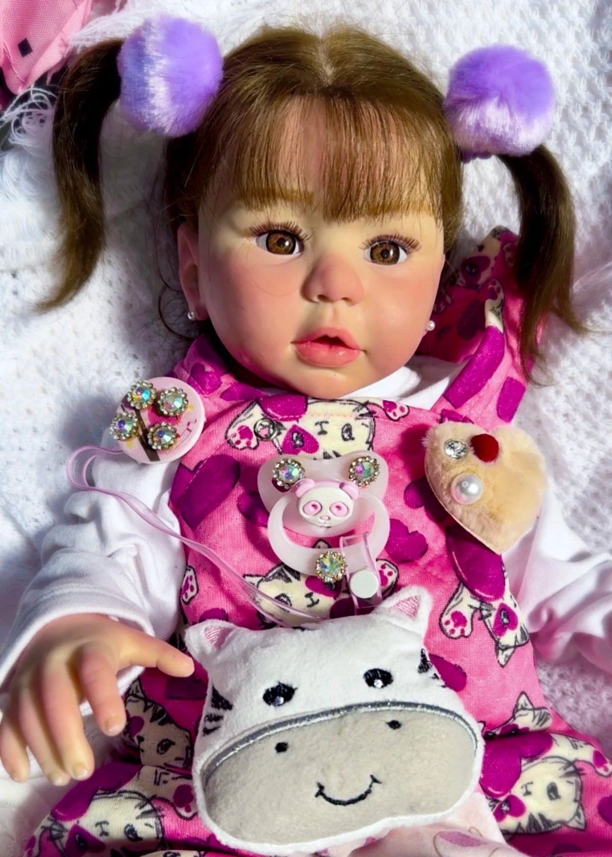 BEBÊ REBORN MENINA SILICONE LUARA MAMA E FAZ XIXI FEMININA