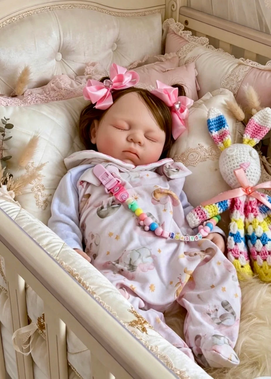 BEBÊ REBORN MENINA SILICONE SÓLIDO HELO MOLINHA FEMININA