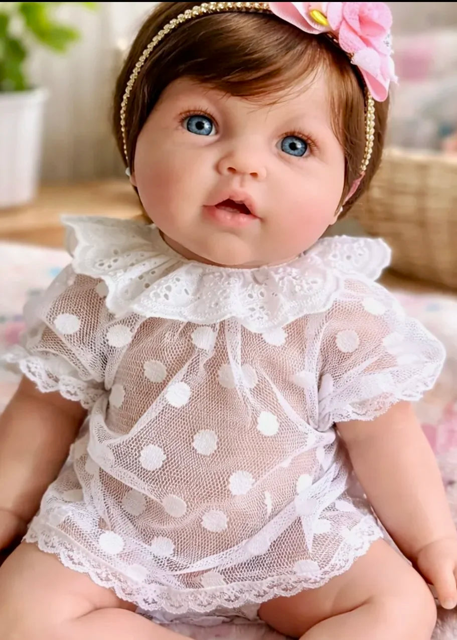 BEBÊ REBORN BONECA MENINA SOL SILICONE SÓLIDO MOLINHO
