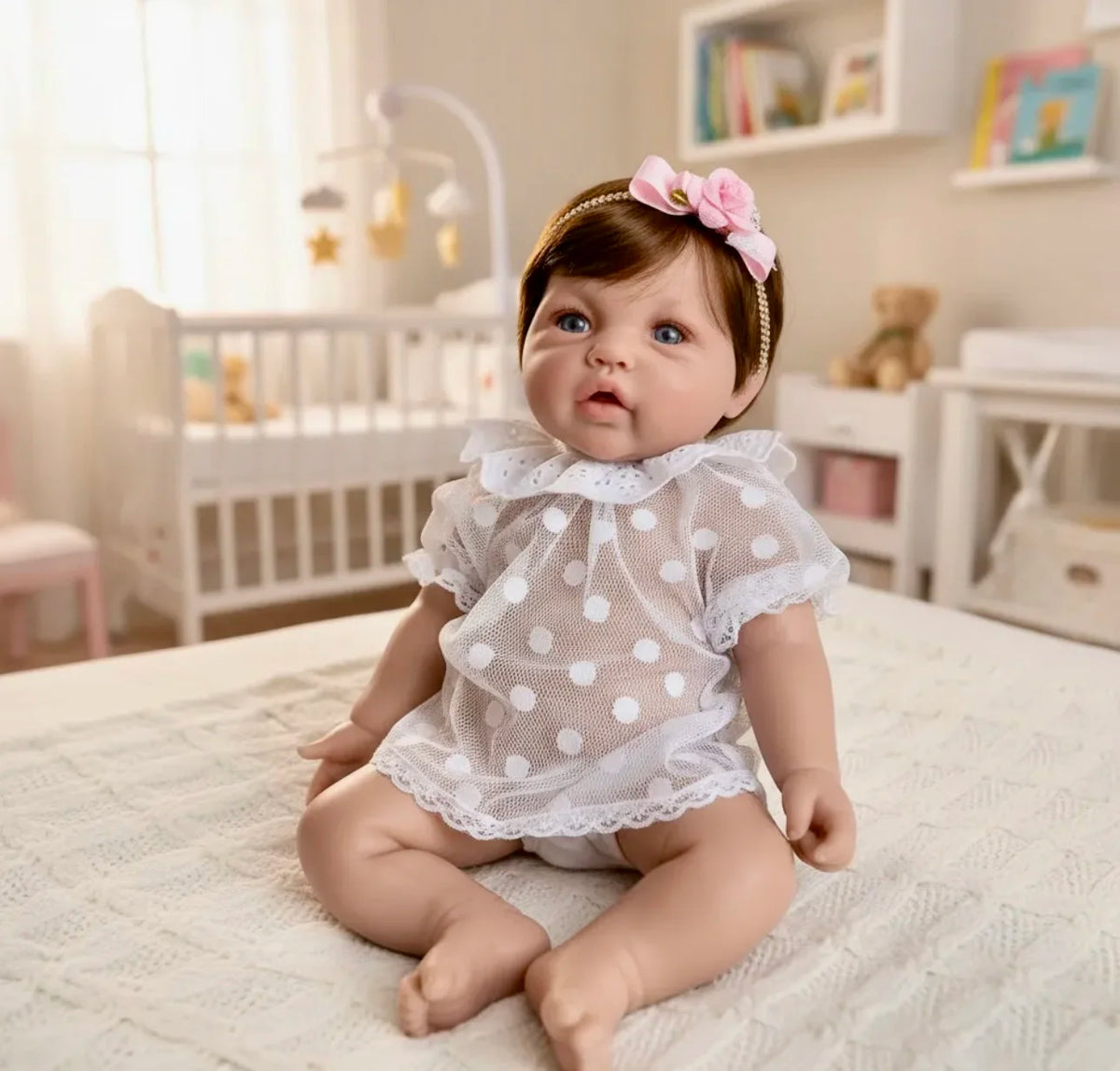 BEBÊ REBORN BONECA MENINA SOL SILICONE SÓLIDO MOLINHO